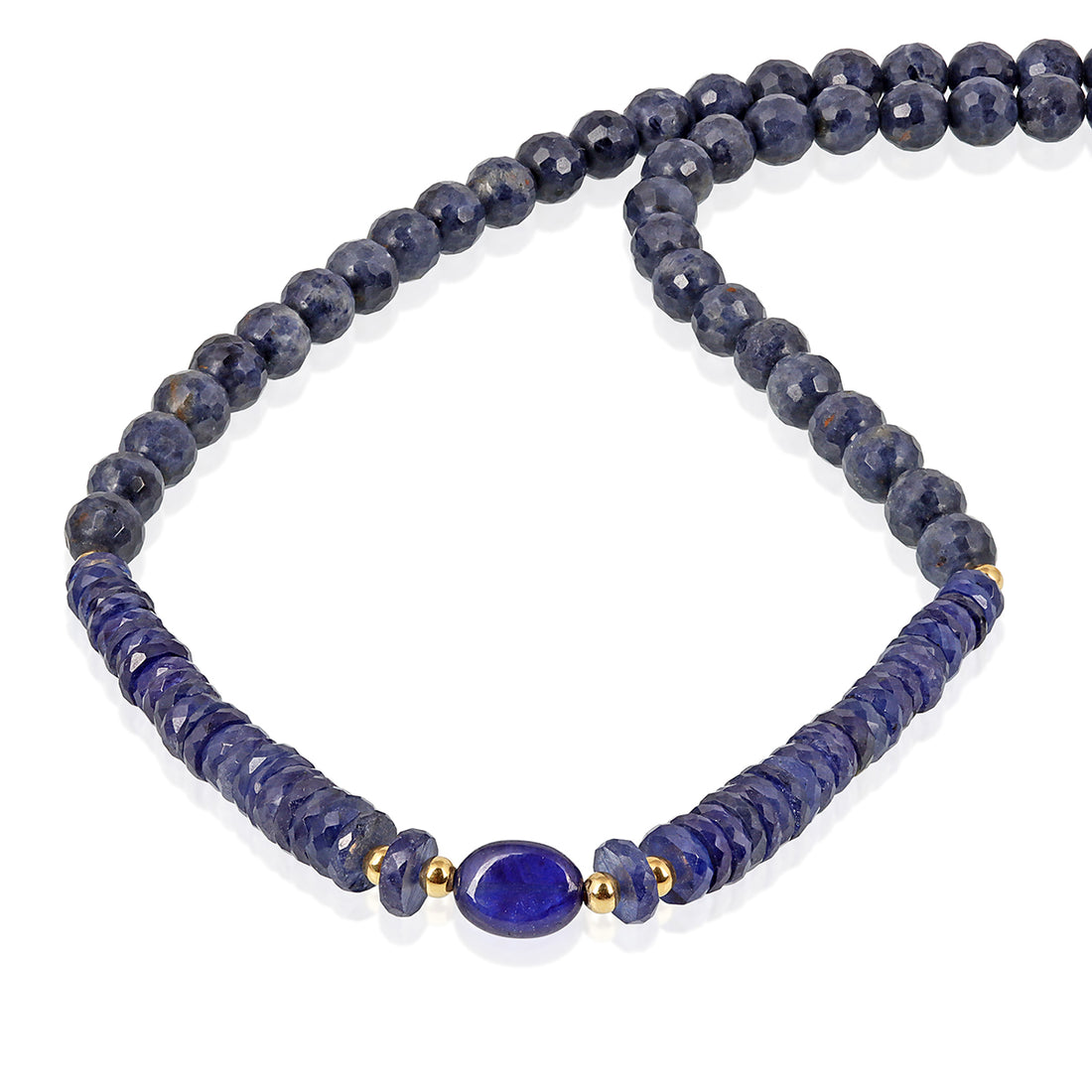 Blue Sapphire Silver Necklace