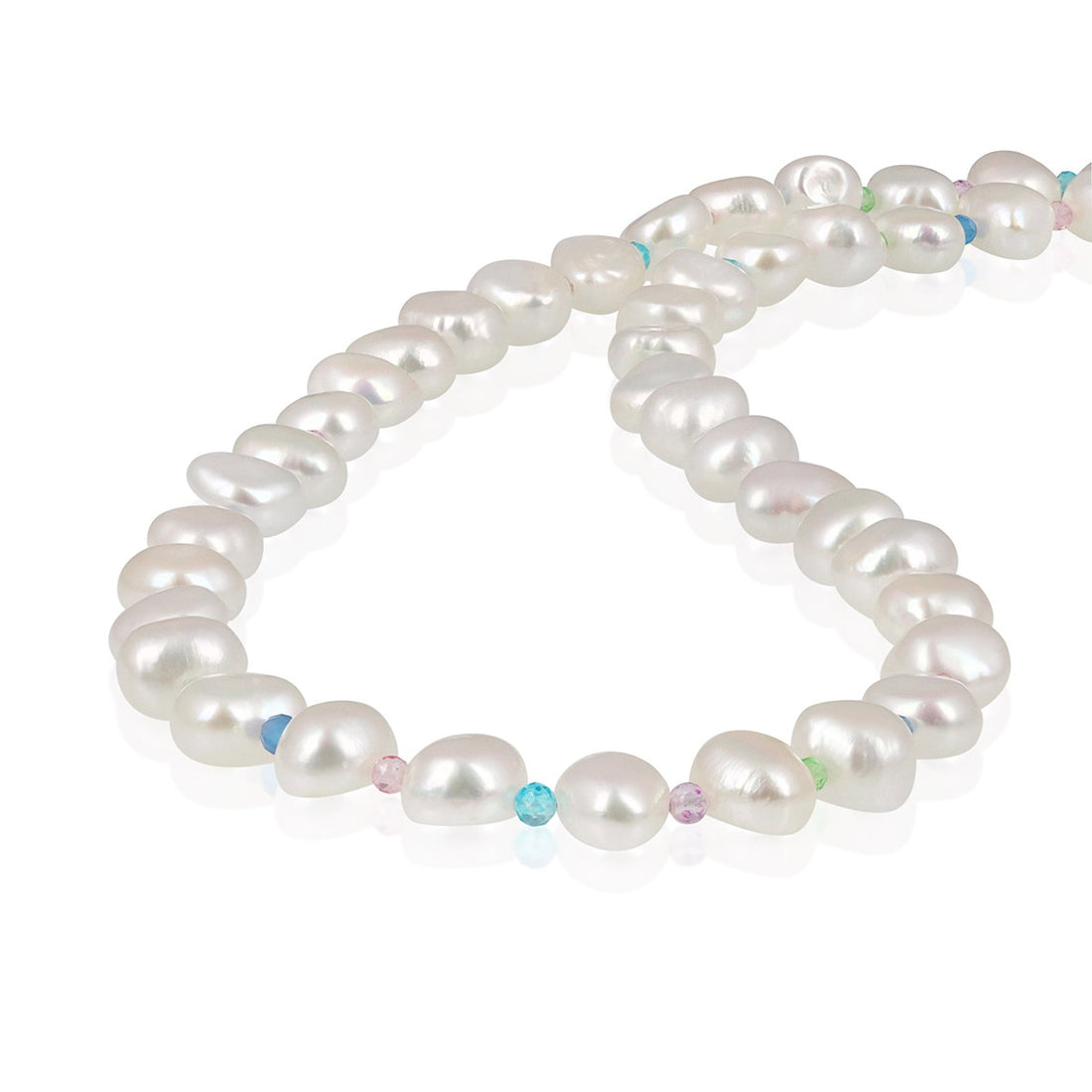 Pearl and Crystal Quartz Silver Necklace