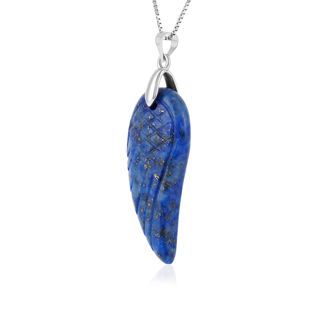 Natural Lapis Lazuli Angel Wing Pendant