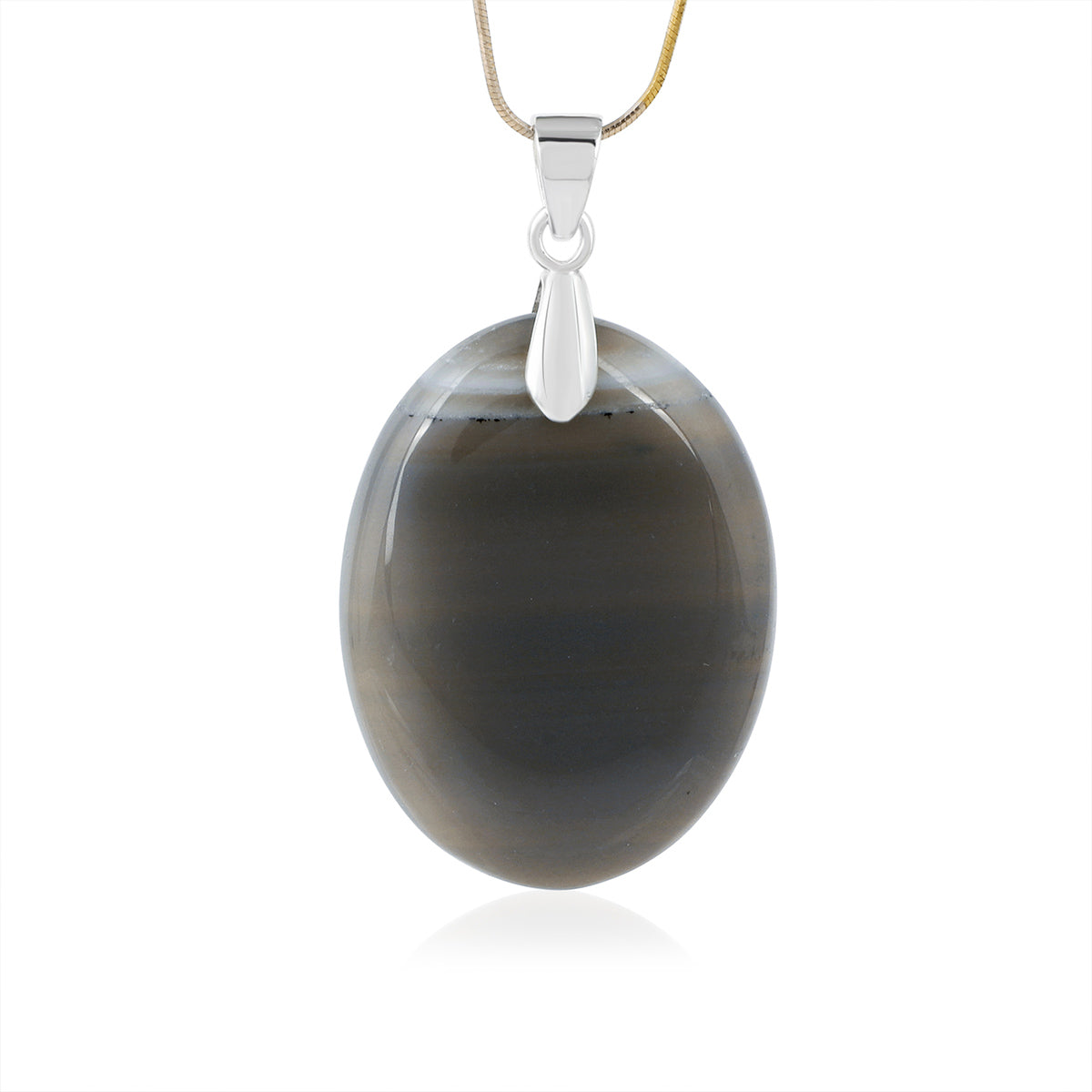 Botswana Agate Silver Pendant