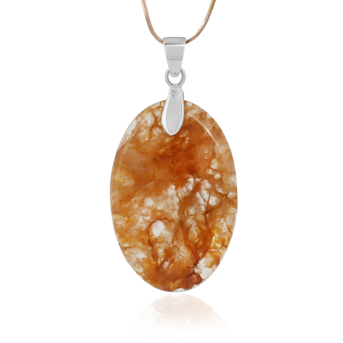 Honey Quartz Silver Pendant
