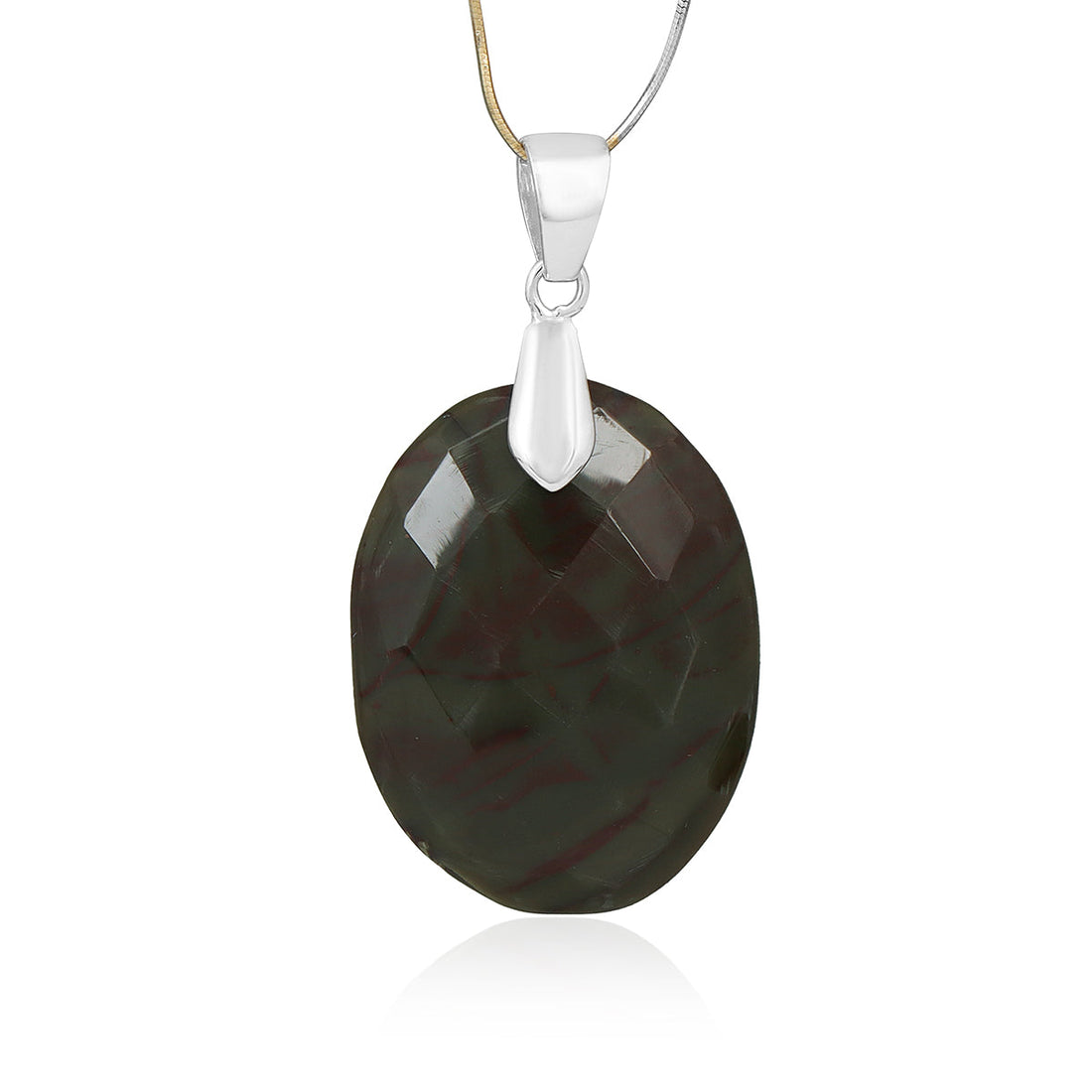 Blood Jasper Silver Pendant