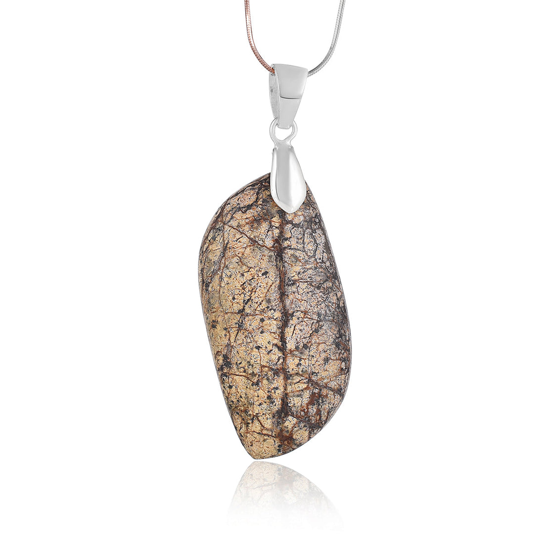 Picture Jasper Fancy Silver Pendant