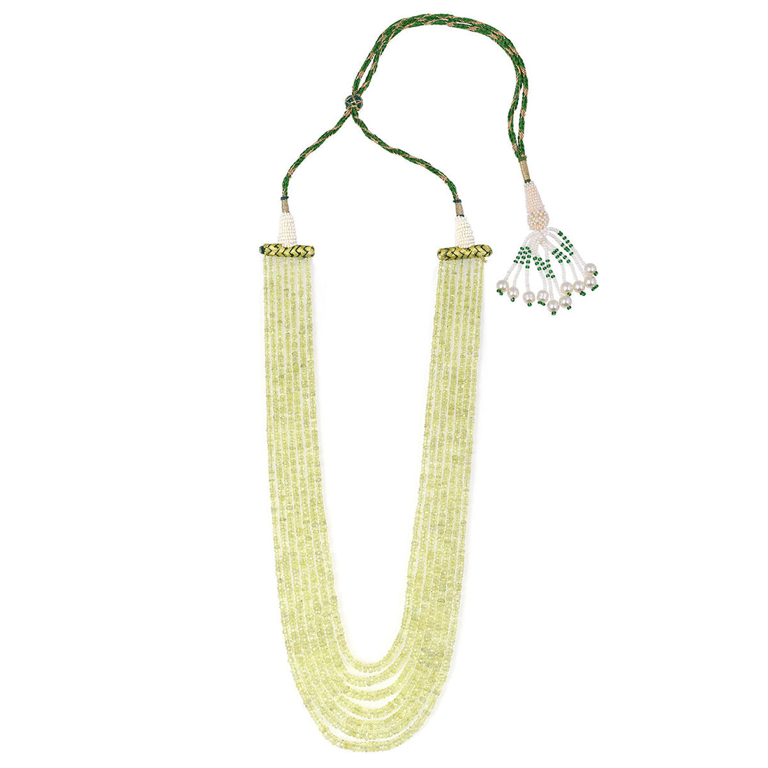 Chrysoberyl 7 Layer Sarafa Necklace
