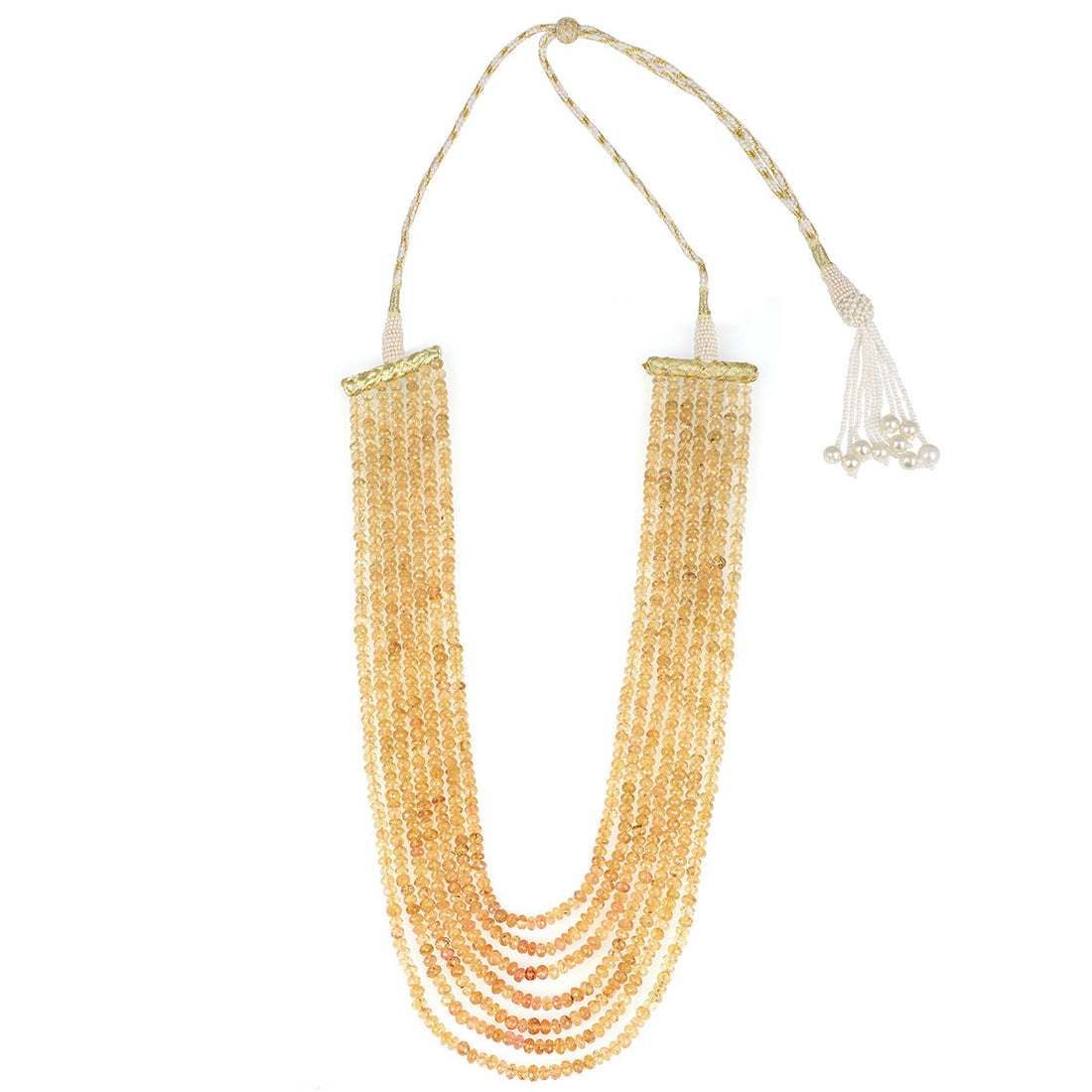 Imperial Topaz 7 Layer Sarafa Necklace