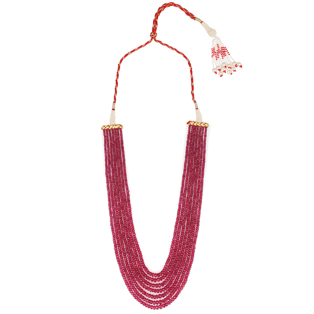Ruby 7 Layer Sarafa Necklace