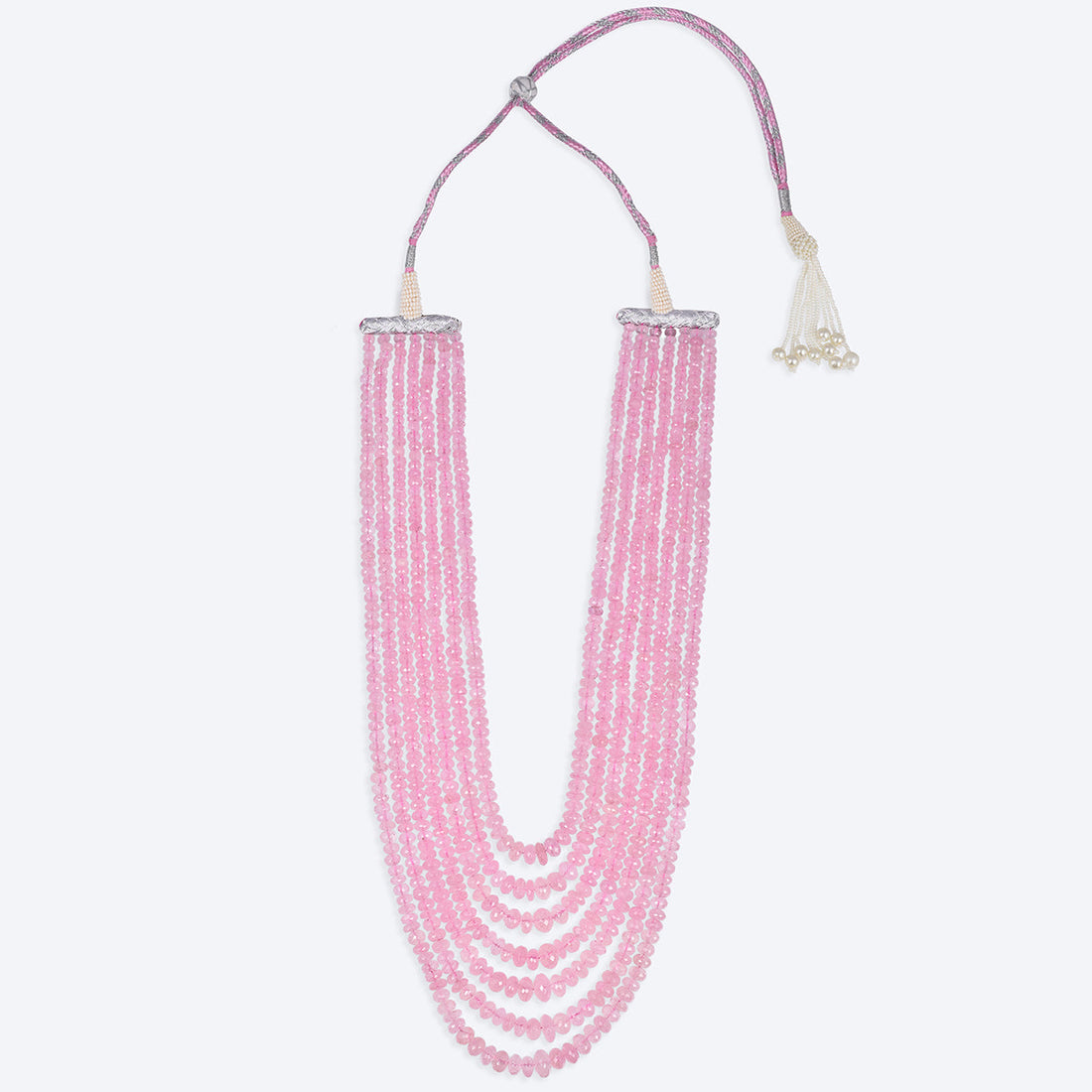 Morganite 7 Layer Sarafa Necklace